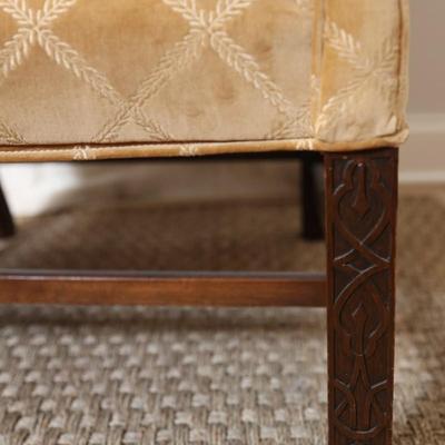 Pair of Kohlmaier Wingback Chairs with Velvet Upholstery