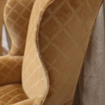 Pair of Kohlmaier Wingback Chairs with Velvet Upholstery