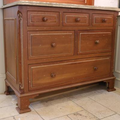 Custom Lagarde’s Marble-Top Cabinet – New Orleans Maker