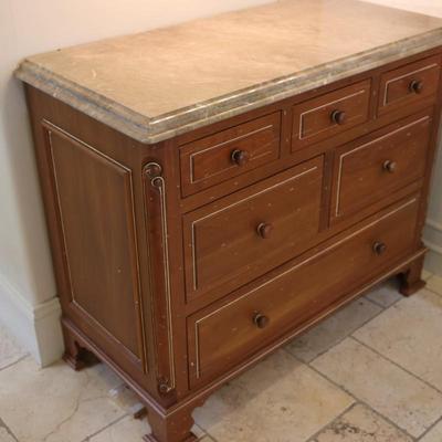 Custom Lagarde’s Marble-Top Cabinet – New Orleans Maker