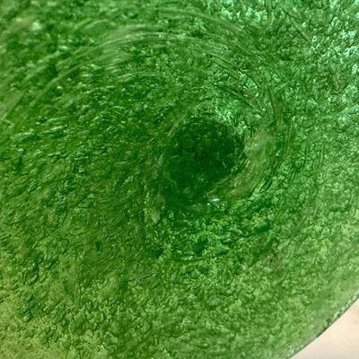 Set of 6 Green Blown Glasses