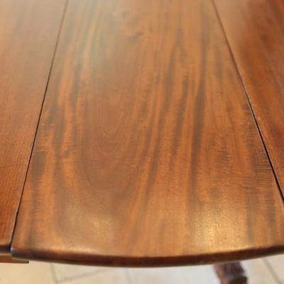 Vintage Carved Mahogany Pedestal Dining Table