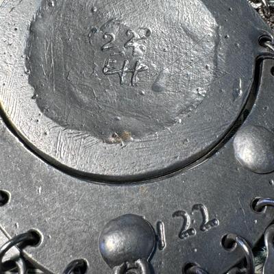EIVIND HILLESTAD Norway Modernist Pewter Pendant Necklace.