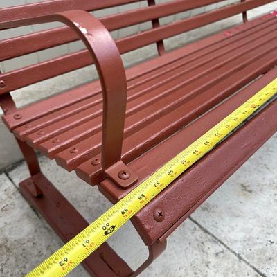 Industrial Outdoor Slat Bench