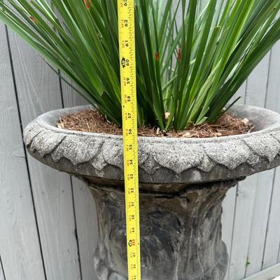 Large Concrete Garden Urn & Pedestal
