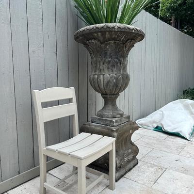 Large Concrete Garden Urn & Pedestal