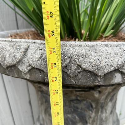 Large Concrete Garden Urn & Pedestal