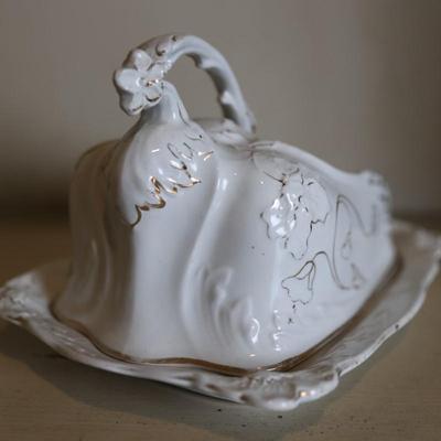 Vintage Cheese/Butter Covered Dish