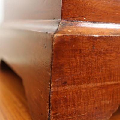 Vintage Upholstered Wooden Footstool