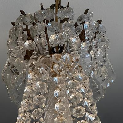Crystal and Brass 8-Light Chandelier