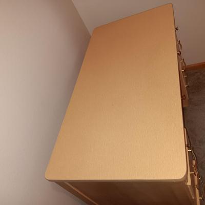 SOLID WOOD DESK WITH A FORMICA TOP