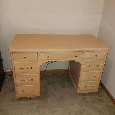 SOLID WOOD DESK WITH A FORMICA TOP