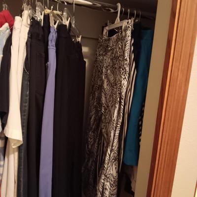LADIES CASUAL CLOTHES FROM TALBOTS, CHICOS, COLDWATER CREEK, ETC (MEDIUM & 6-8 PANTS)