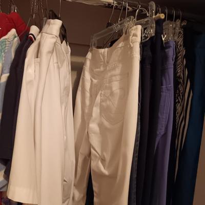 LADIES CASUAL CLOTHES FROM TALBOTS, CHICOS, COLDWATER CREEK, ETC (MEDIUM & 6-8 PANTS)