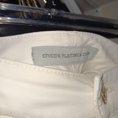 LADIES CASUAL CLOTHES FROM TALBOTS, CHICOS, COLDWATER CREEK, ETC (MEDIUM & 6-8 PANTS)