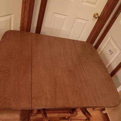 WOODEN DROP LEAF TEA CART