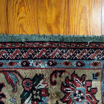 Sale Photo Thumbnail #29: Measures 9'9" x 7'9" 
Low wear spot bottom left of rug.