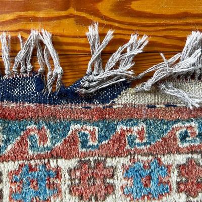 Sale Photo Thumbnail #50: Measures 8'6" x 6'6"
Fringe has some missing areas and thread slippage please see photos.