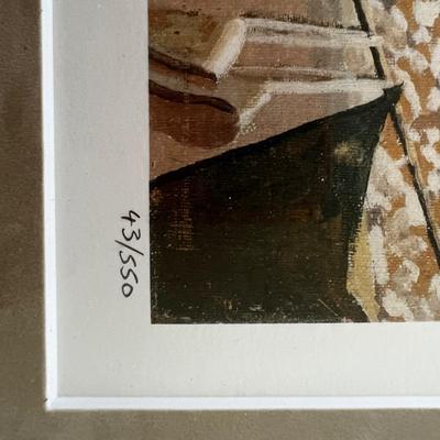 Sale Photo Thumbnail #73: Light green frame, matted with glass measures 26" x 19"