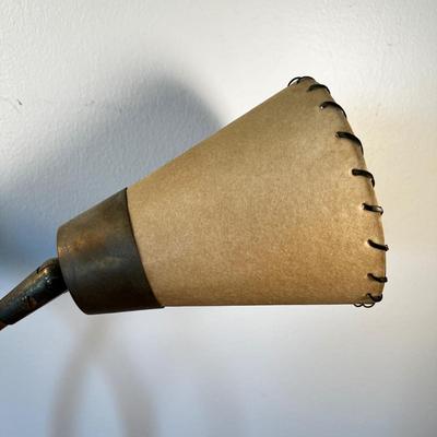 Sale Photo Thumbnail #80: Measures 24"H
Vintage lamp with parchment paper shades