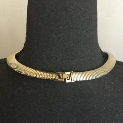 Vintage, gold, toned Cleopatra, large collar statement necklace very pretty very nice