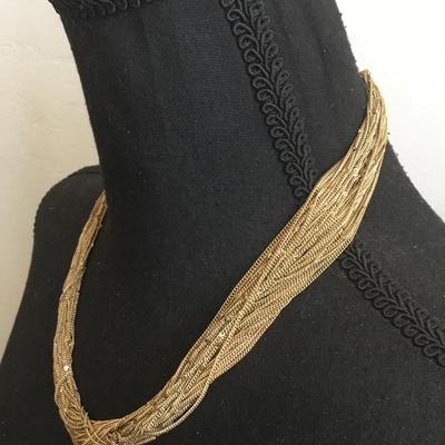 Cara New York Gold, toned, layered statement, necklace