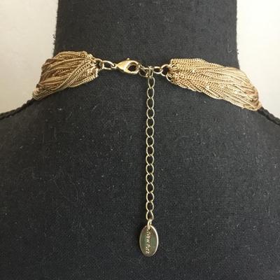 Cara New York Gold, toned, layered statement, necklace