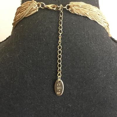 Cara New York Gold, toned, layered statement, necklace