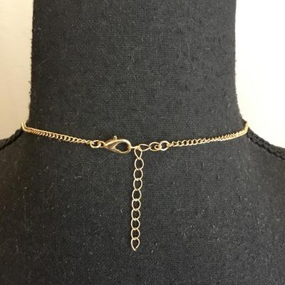 Cute, gold, toned star moon, charm necklace
