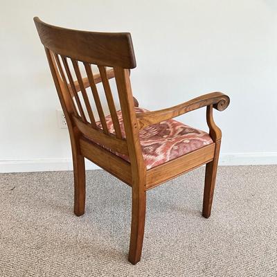 Sale Photo Thumbnail #139: Chairs measure 37"H x 19"W x 19"D, seat height 18" (5 dining and one arm chair) and are Charles Shackleton 

Table measures  46.5"W x 30"H x 54"L and is NOT made by Charles Shackleton