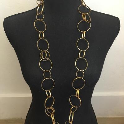 Gold, toned, large statement, necklace Erica Lyons