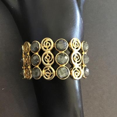 Gold tone, fashion, statement bracelet