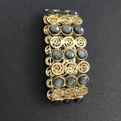 Gold tone, fashion, statement bracelet