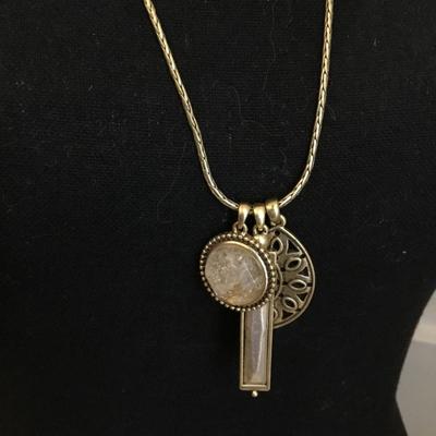 Antique bronze, toned, lucky brand necklace