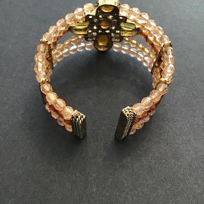 Very nice vintage, multicolored fashion, statement bracelet