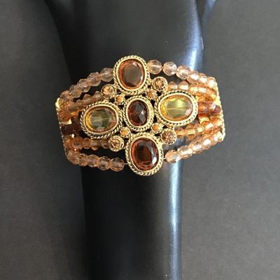 Very nice vintage, multicolored fashion, statement bracelet