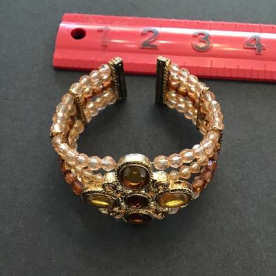 Very nice vintage, multicolored fashion, statement bracelet