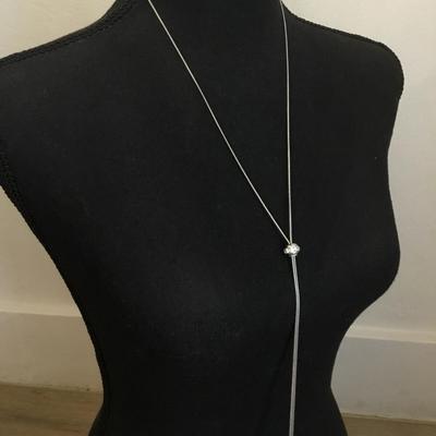 Beautiful Silver-tone slider necklace