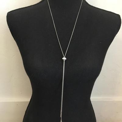 Beautiful Silver-tone slider necklace