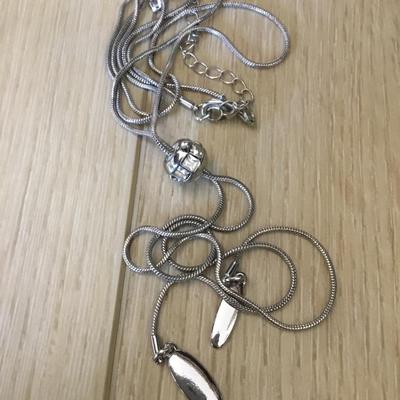 Beautiful Silver-tone slider necklace