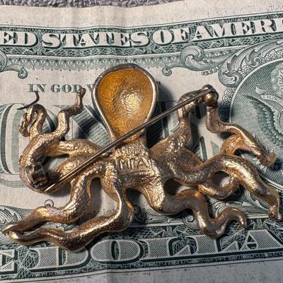 Enamel octopus brooch, Museum of Fine Arts (MFA) Boston collection.