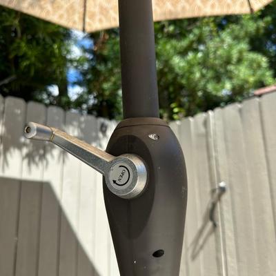 Outdoor Umbrella with Crank & Weighted Base