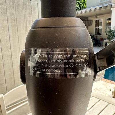 Outdoor Umbrella with Crank & Weighted Base