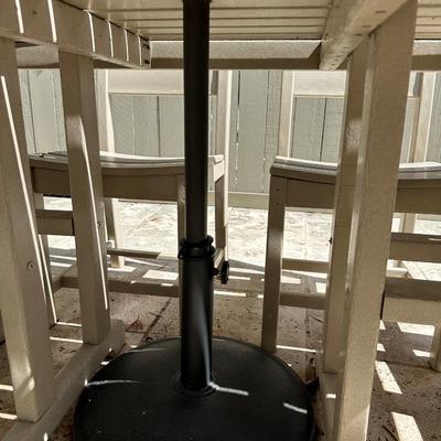 Outdoor Umbrella with Crank & Weighted Base