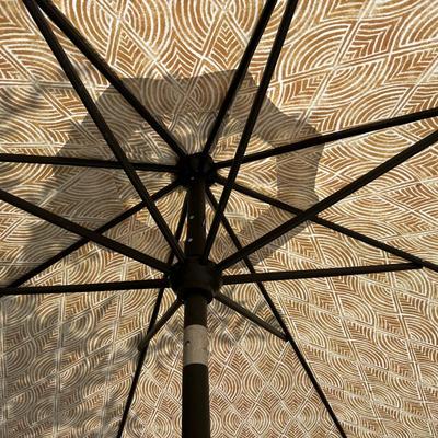Outdoor Umbrella with Crank & Weighted Base