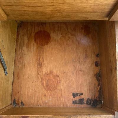 Vintage Sacred Heart School Desk with Lift-Top Storage