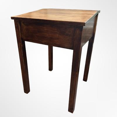Vintage Sacred Heart School Desk with Lift-Top Storage
