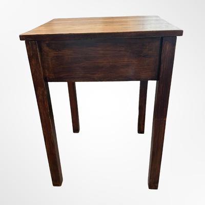 Vintage Sacred Heart School Desk with Lift-Top Storage