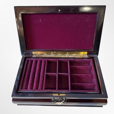 Bombay Company Wood Jewelry Box with Velvet Interior