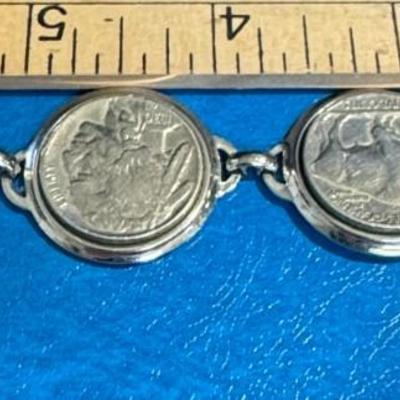 Buffalo Nickel -Indian Head Nickel bracelet,